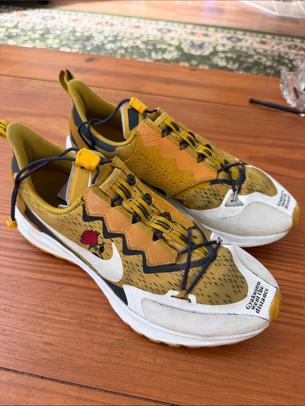 Nike x Gyakusou Air Zoom Prgasus 36 Trail Yellow Sneakers, size 10